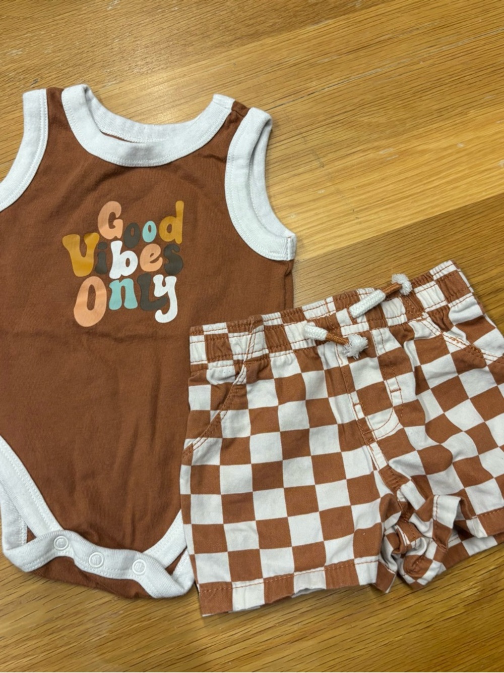 Garanimals Baby Tank Bodysuit and Check Shorts